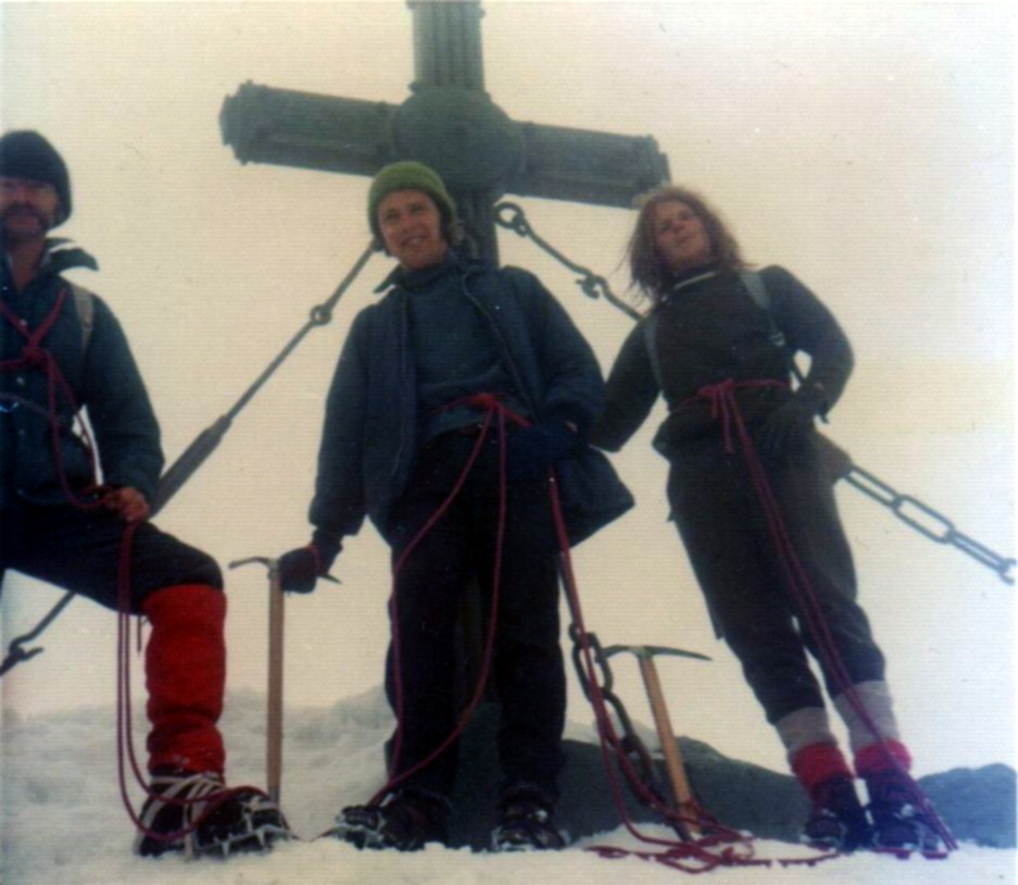 On Summit of the Gross Glockner - highest mountain in Austria