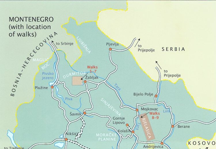 Map of Montenegro