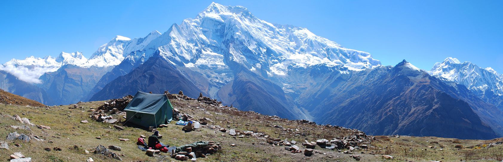 Annapurna III from base camp for Pisang Peak