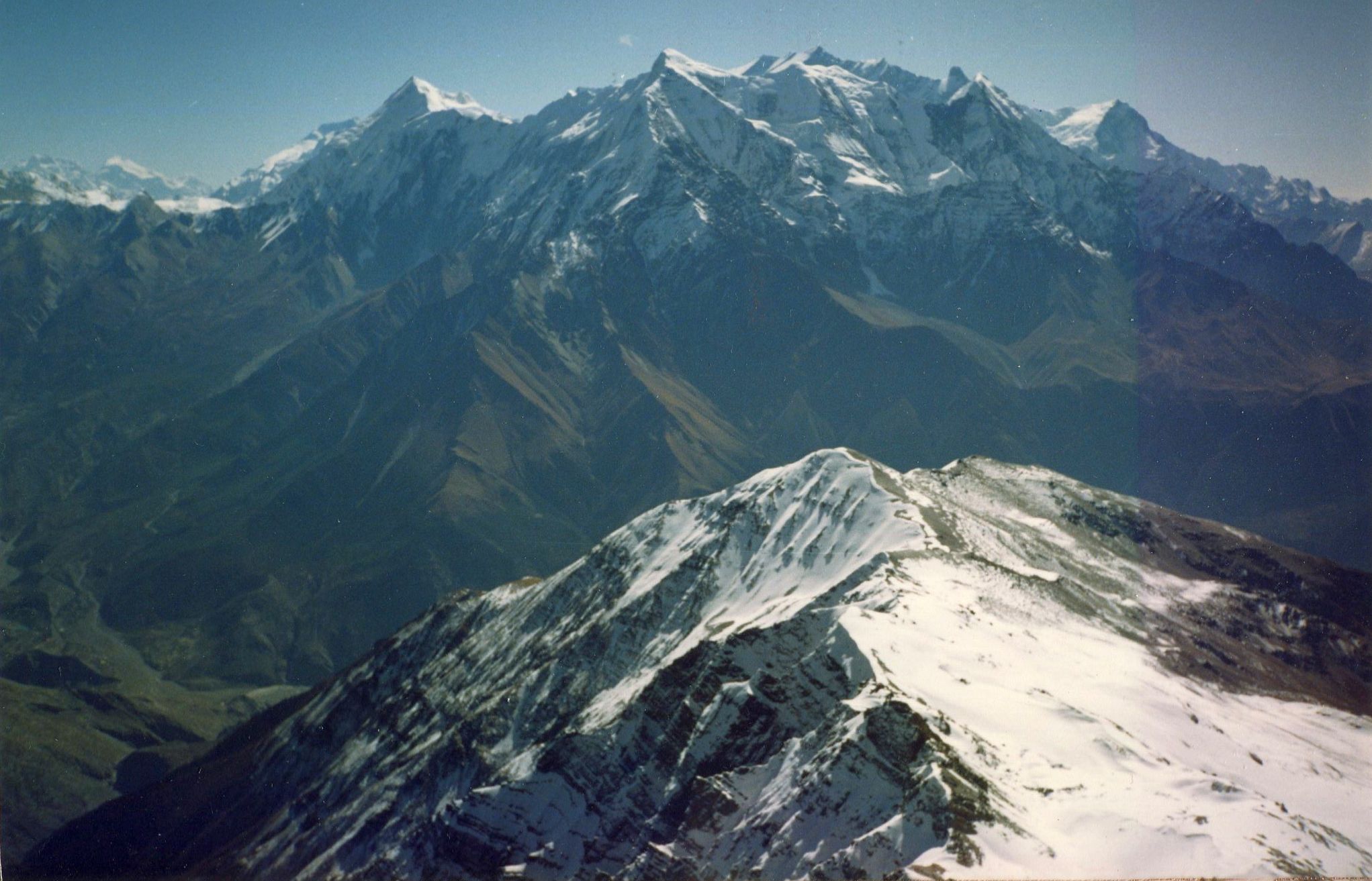 The Annapurna Himal from summit of Thapa Peak