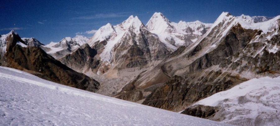 Malangphulang Group of 6000m Peaks from Mera Peak