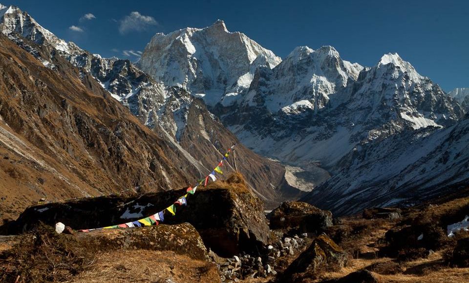 Mount Jannu ( Khumbakarna ) Sobithongie, Phole and Khabur from Kambachen in the Ghunsa Khola Valley