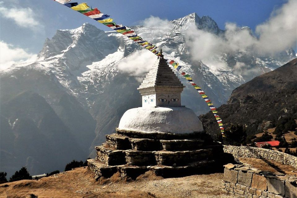 Kwande Ri from Shyangboche above Namche Bazaar