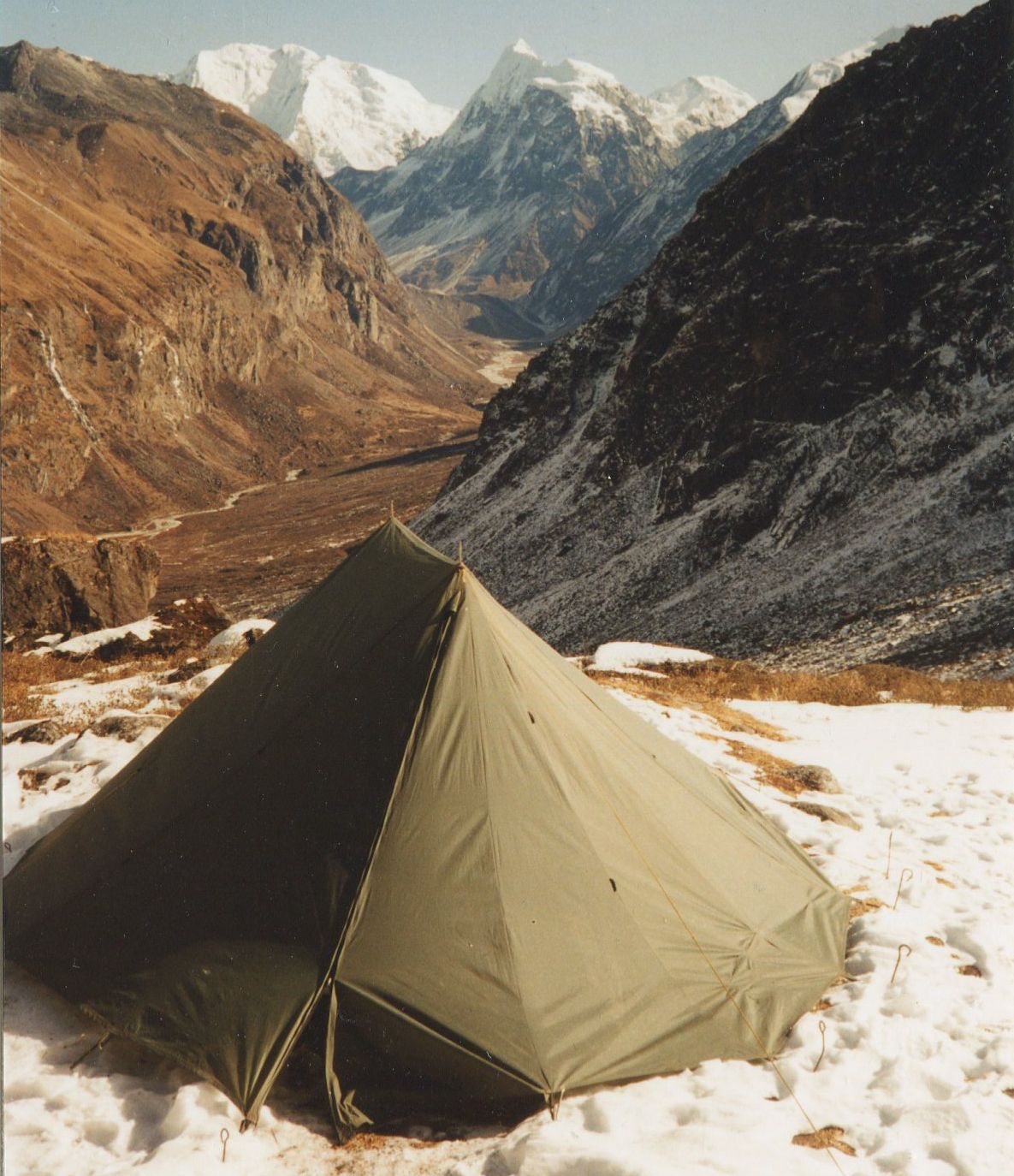 Mt.Langshisa Ri and Dome Blanc from Ganja La Base Camp