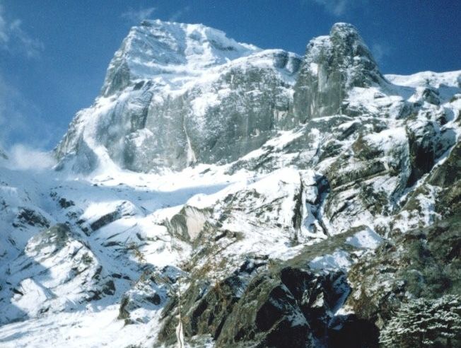 Peaks above Nehe Kharka in the Barun Valley