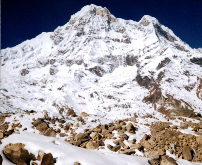 Annapurna South Peak on return to the Sanctuary