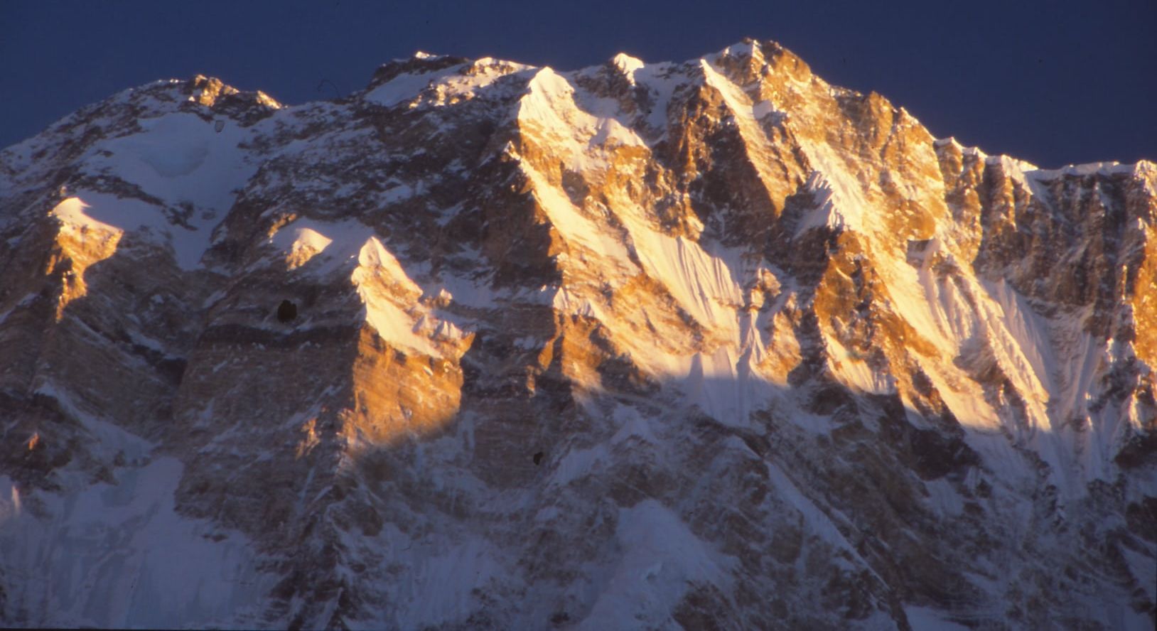 Sunrise on Mount Annapurna I above Annapurna Sanctuary