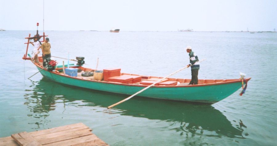 Boat at Fishing Port in Sihanoukville in Southern Cambodia