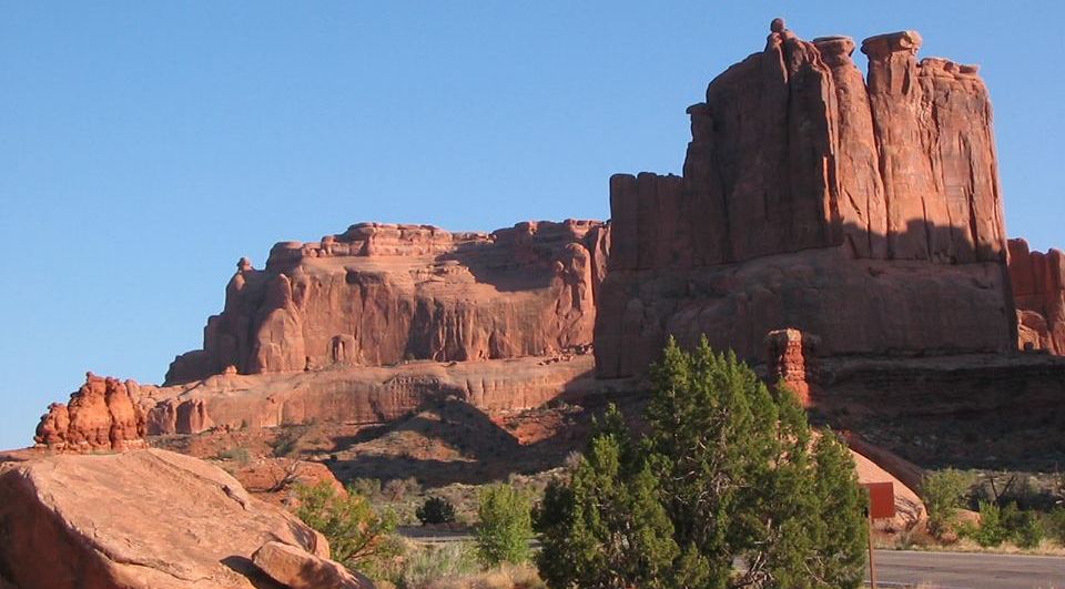 The Organ - in Courthouse Towers area of Arches National Park