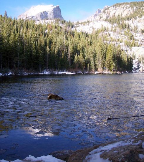 Hallet Peak from Bear Lake in the Colorado Rocky Mountains