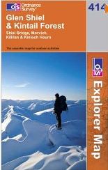 Glen Shiel and Kintail Forest - OS Explorer Map