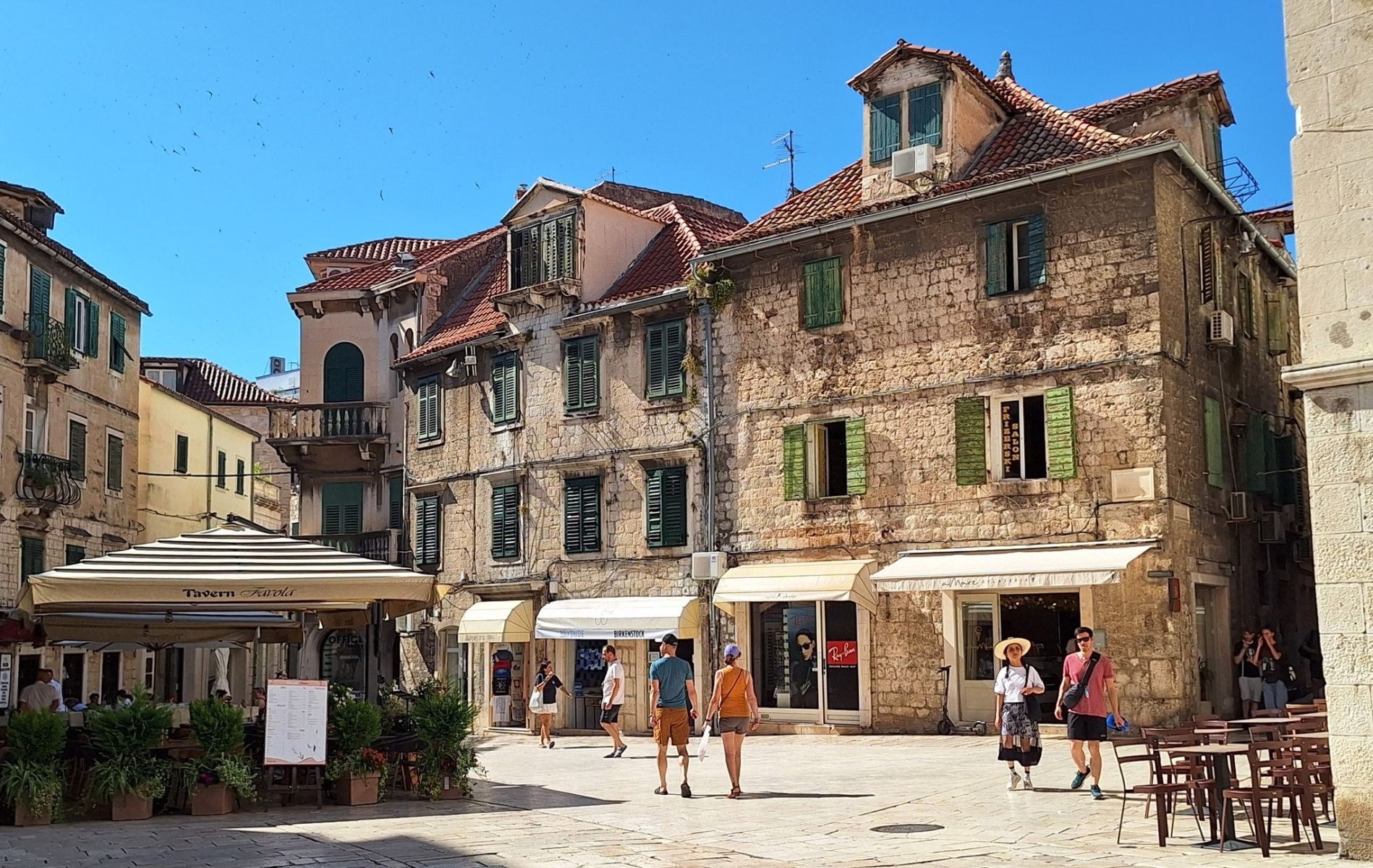 City Centre of Split on the Dalmatian Coast of Croatia