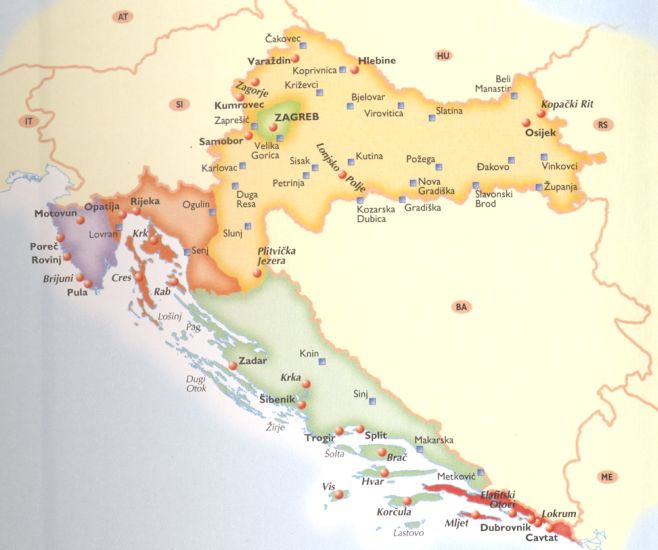 Map of Croatia