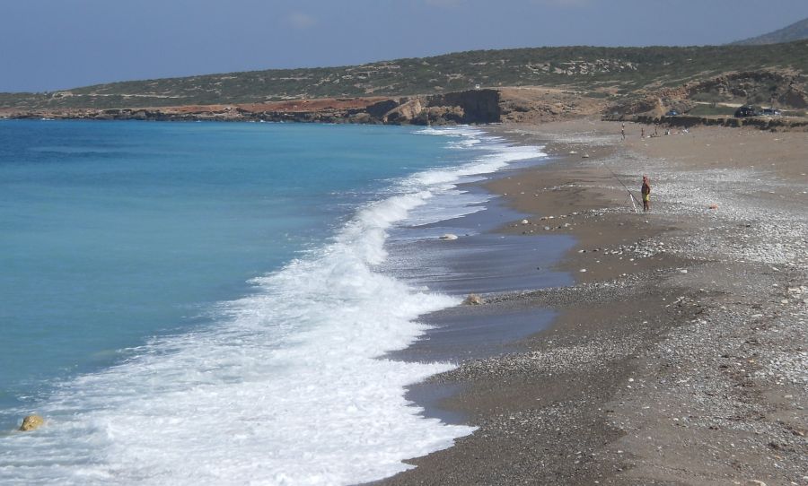 The beach on Lara Bay