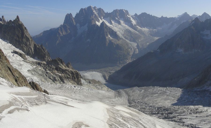 Grandes Jorasses and the Dent du Gant