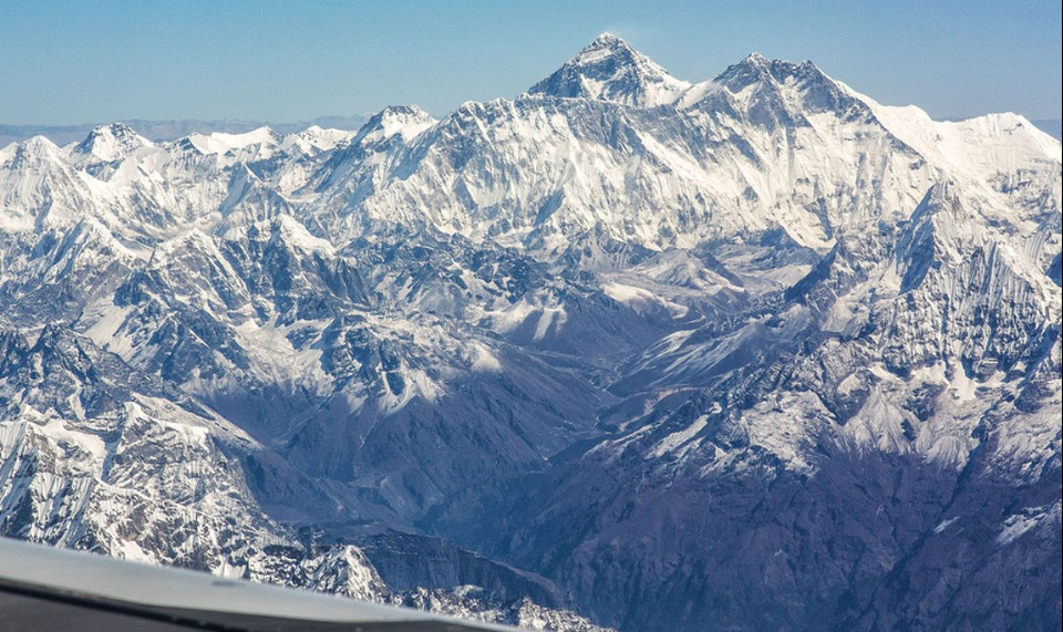 Aerial View of Nuptse, Everest and Lhotse