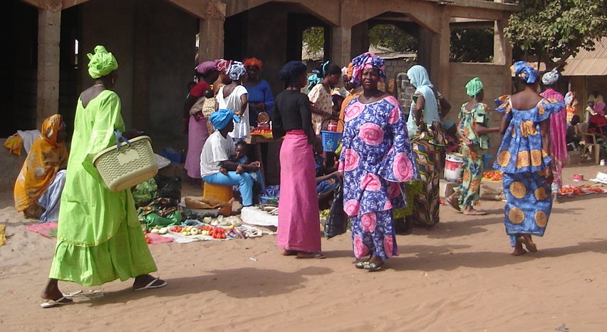 Market in Brufut Town