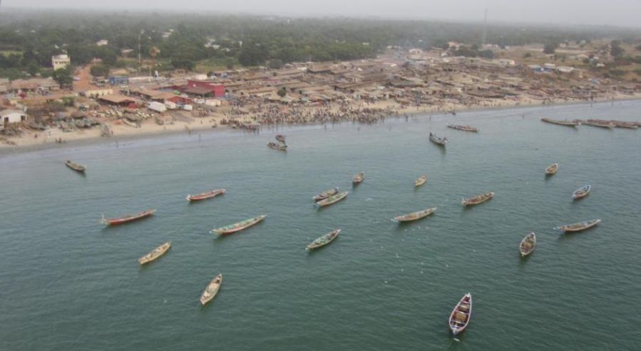 Aerial view of Tenji fishing village