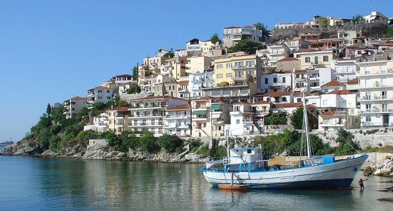 Waterfront at Kavala in NE Greece