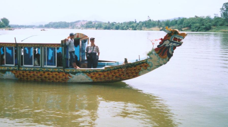 Dragon Boat on Perfume River at Hue