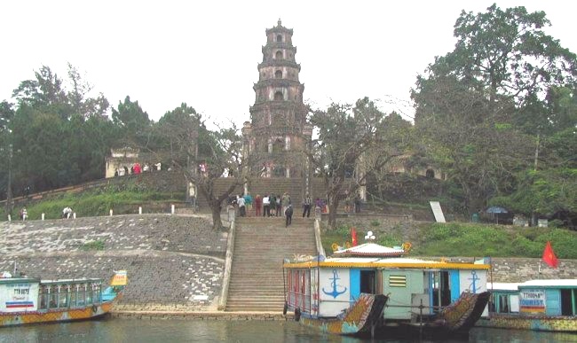 Thien Mu Pagoda on the Perfume River ( Song Huong ) at Hue