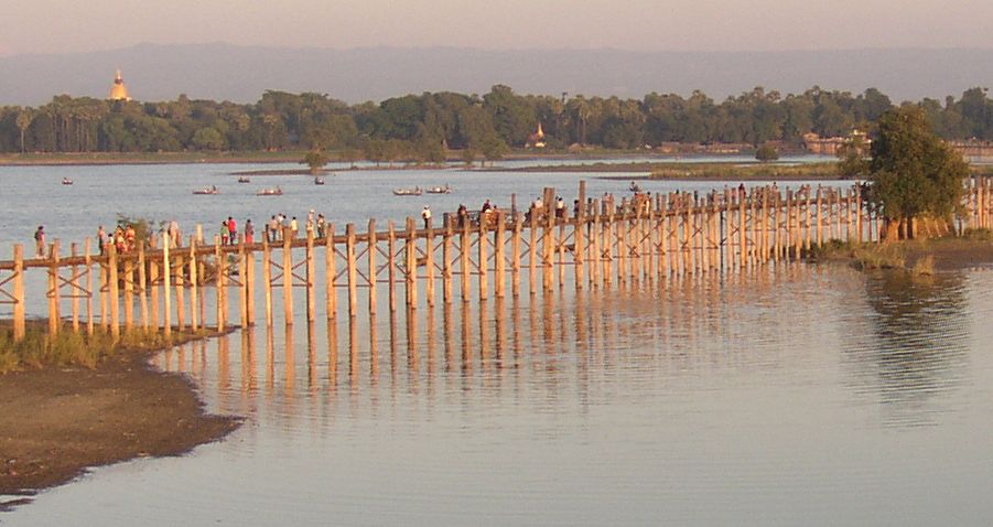 U Bein's Bridge over Taung-thaman Lake