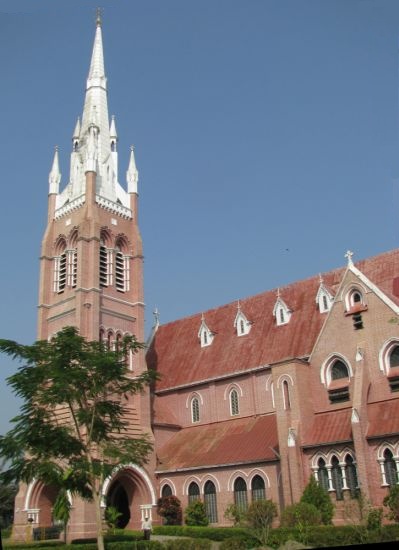 Cathedral of the Holy Trinity in Yangon ( Rangoon ) in Myanmar ( Burma )