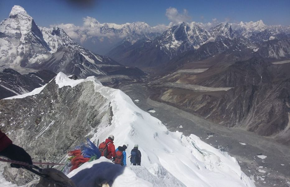 Summit view from Island Peak ( Imja Tse )