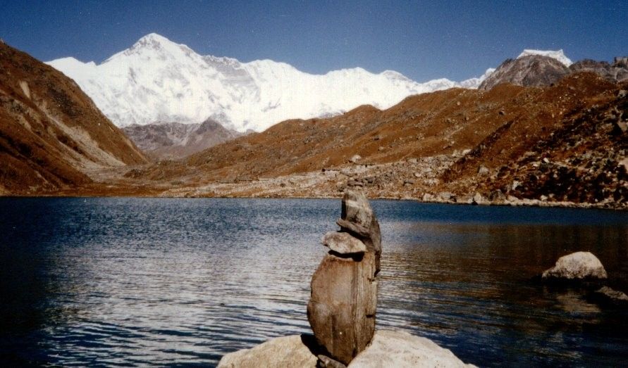 Mount Cho Oyu from Gokyo Lake