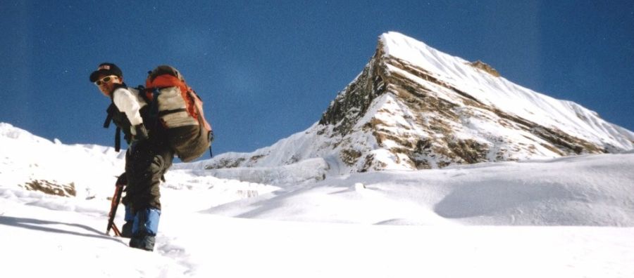 Tent Peak ( Tharpu Chuli ) on ascent of Rakshi Peak