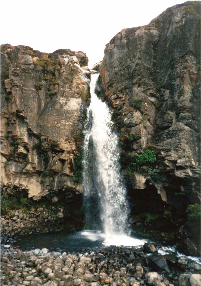 Taranaki Falls in Tongariro National Park in the North Island of New Zealand