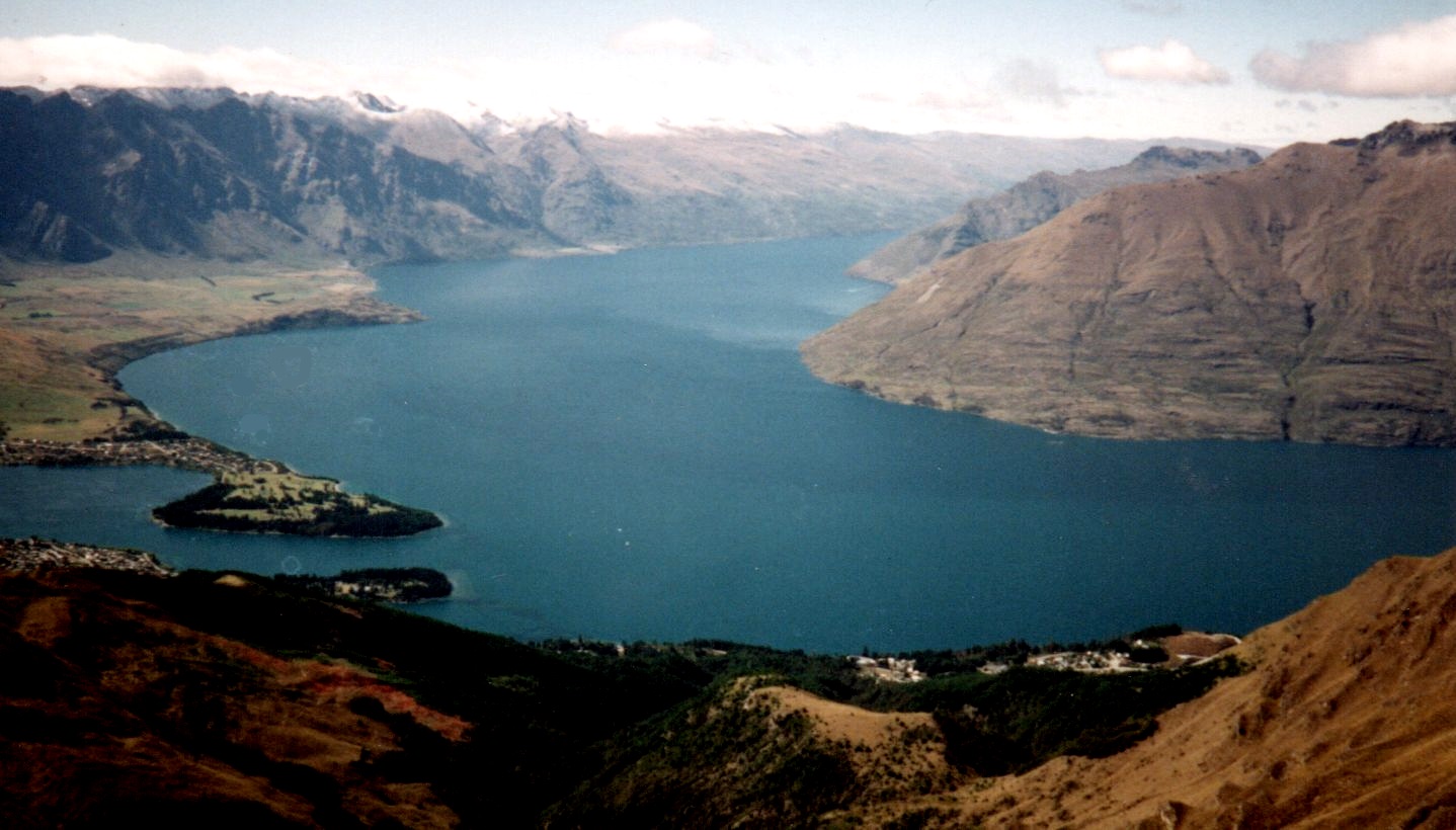 Remarkables from Ben Lomond above Queenstown in South Island of New Zealand