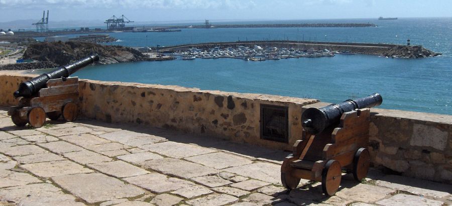 Cannons on Battlements of Castle in Sines