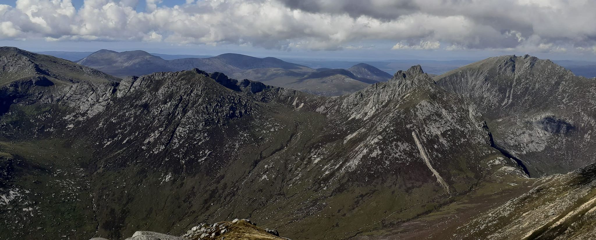 Cir Mhor and Caisteal Abhail from Goatfell on the Isle of Arran