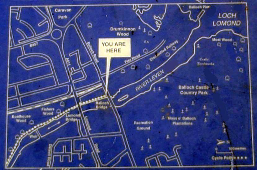 Map of Balloch and River Leven