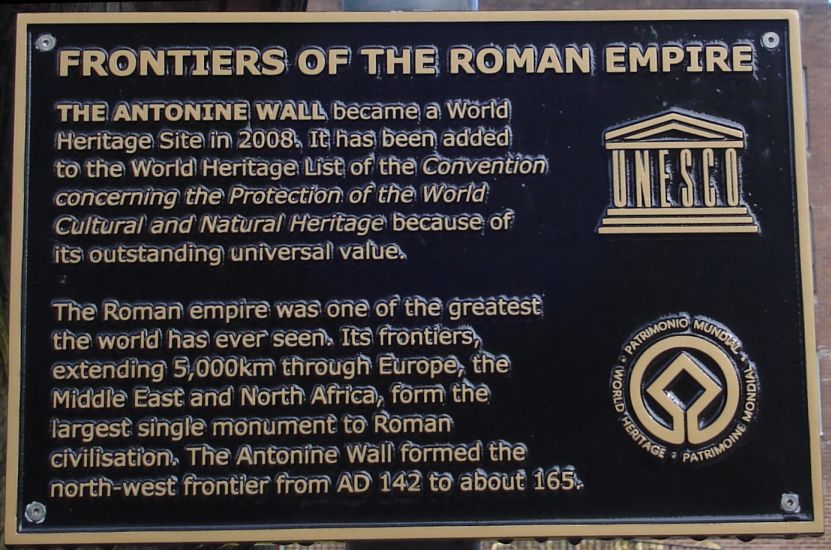 Sign at Roman Bath House in Bearsden