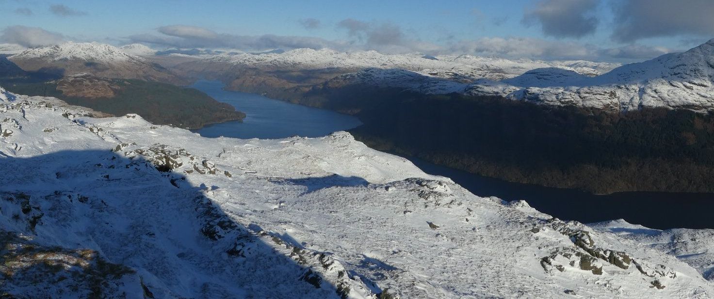 Loch Lomond from Beinn Bhreac in winter