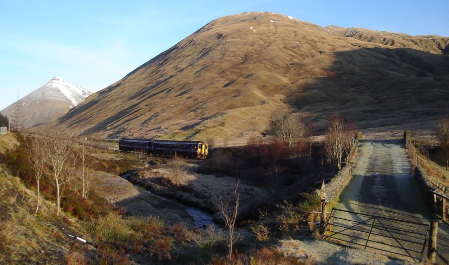 Beinn Dorain and Beinn Odhar above the West Highland Way to the north of Tyndrum