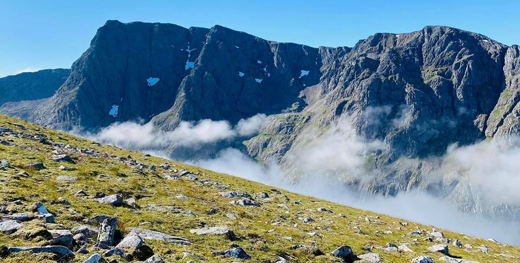 Ridges of Ben Nevis above Allt a Mhuillinn