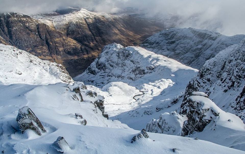 Aonach Eagach, Gearr Aonach and Beinn Fhada from Bidean nam Bian