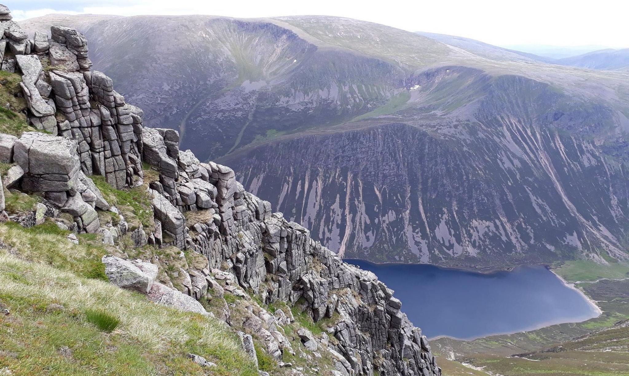 Loch Einich and the Cairngorms Plateau from Sgor Gaoth