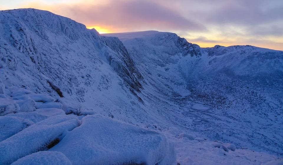 Cairn Lochan in the Cairngorm Mountains of Scotland