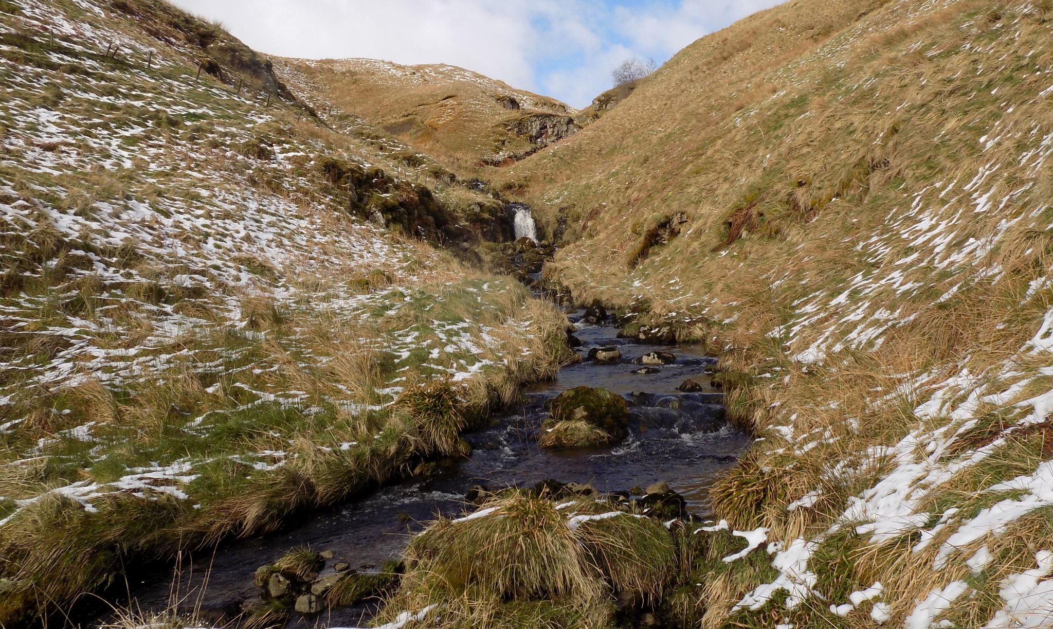 Allanhead Waterfalls above Campsie Glen in the Campsie Fells