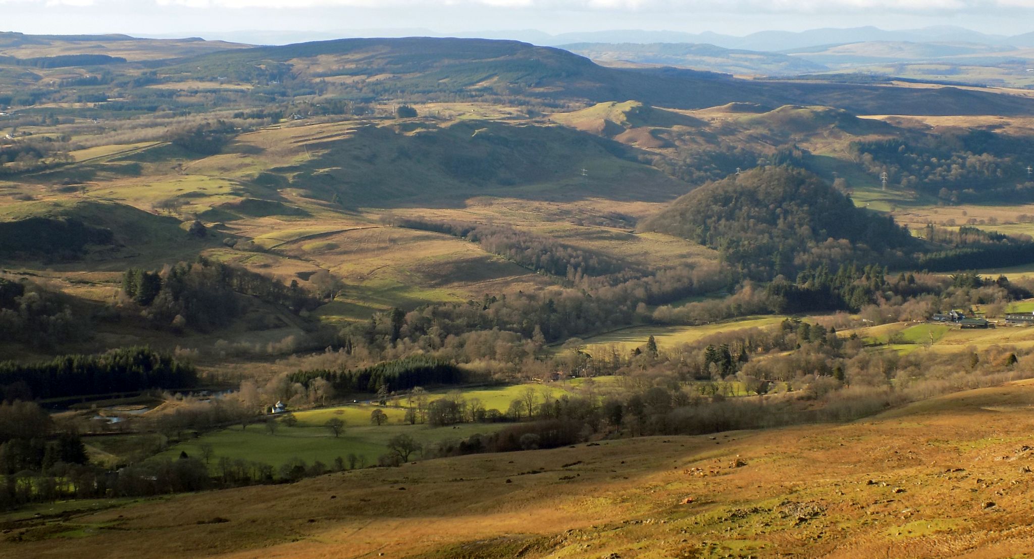 Kilpatrick Hills beyond the route of the West Highland Wayon descent from Slackdhu