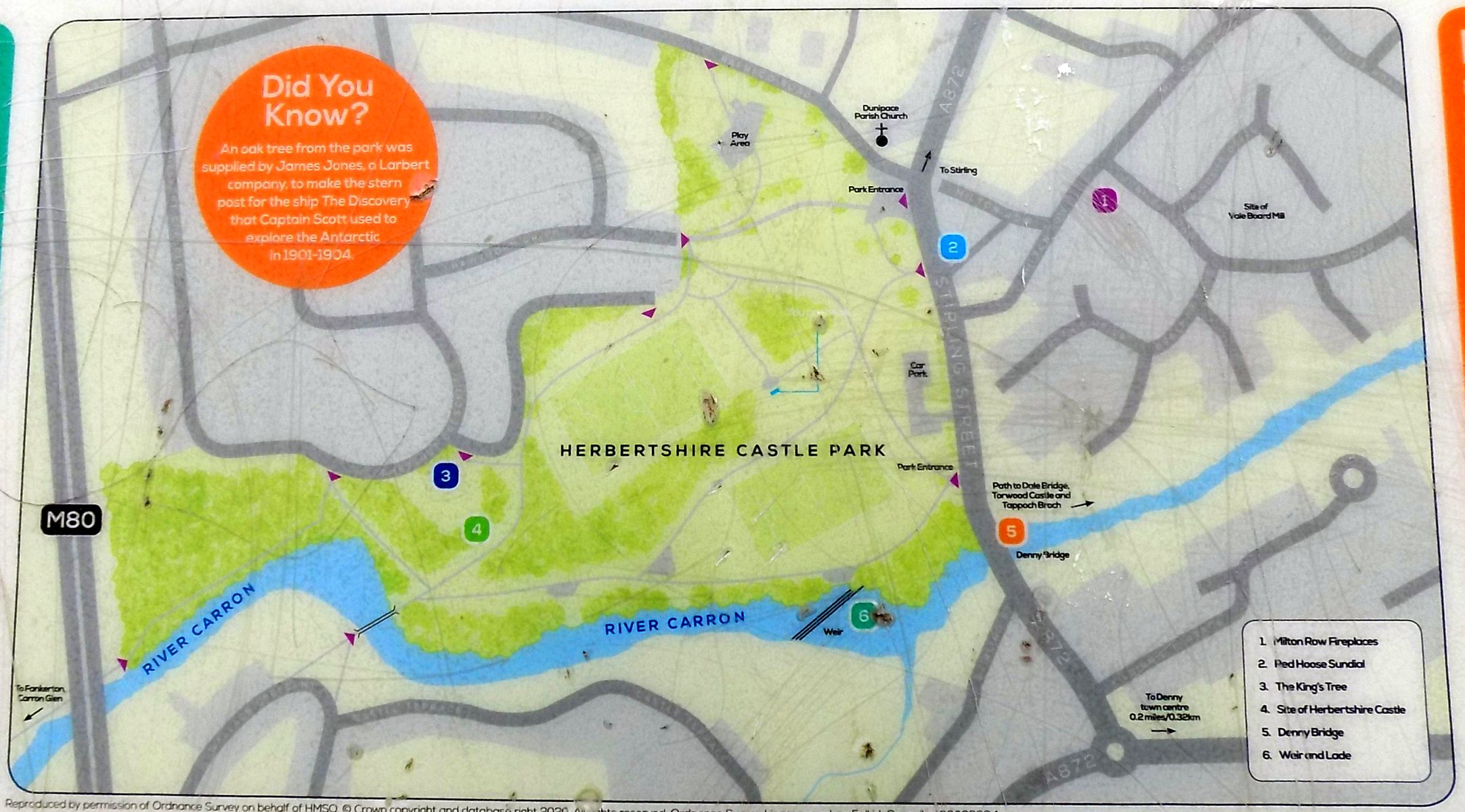 Map of Herbertshire Castle Park