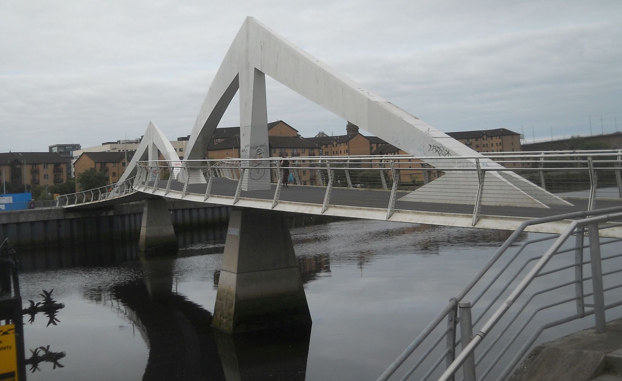 Tradeston Bridge over the River Clyde in Glasgow, Scotland