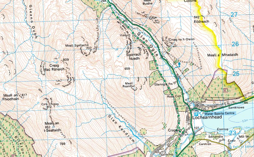 Location Map for Creag Macranaich