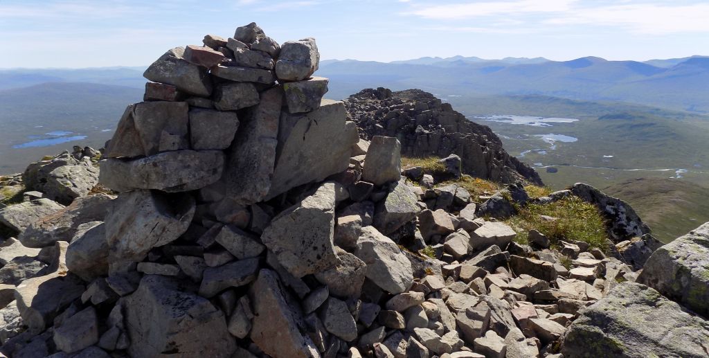 Summit cairn on Meall a' Bhuiridh