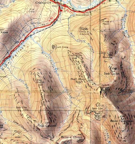 Map for Cruach Ardrain and An Caisteal