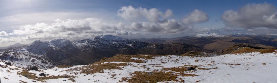 Panorama from summit of Cruach Ardrain